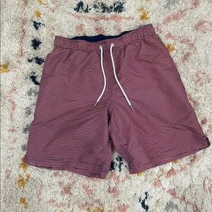 Mens Land's end mens striped swim board shorts